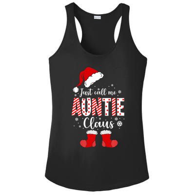 Just Call Me Auntie Claus Gift Christmas Light Pajama Pj Cool Gift Ladies PosiCharge Competitor Racerback Tank