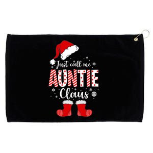 Just Call Me Auntie Claus Gift Christmas Light Pajama Pj Cool Gift Grommeted Golf Towel