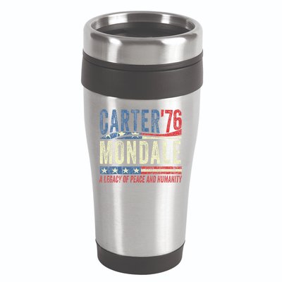 Jimmy Carter Mondale 76 A Legacy Of Peace & Humanity 16oz Travel Tumbler