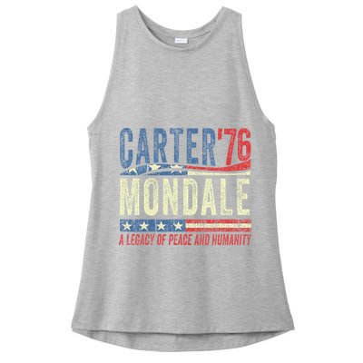 Jimmy Carter Mondale 76 A Legacy Of Peace & Humanity Ladies PosiCharge Tri-Blend Wicking Tank