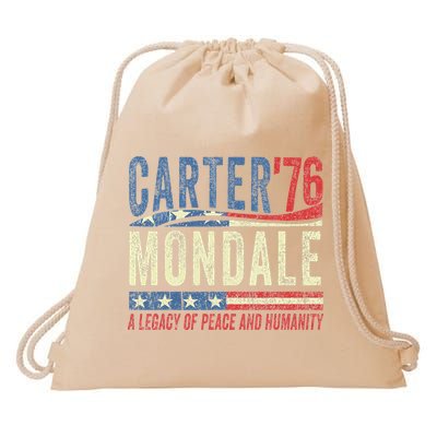 Jimmy Carter Mondale 76 A Legacy Of Peace & Humanity Drawstring Bag