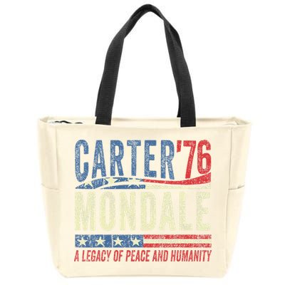 Jimmy Carter Mondale 76 A Legacy Of Peace & Humanity Zip Tote Bag