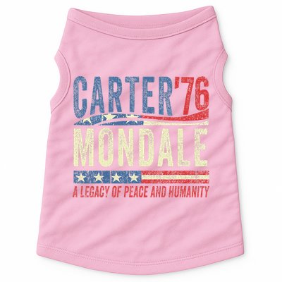 Jimmy Carter Mondale 76 A Legacy Of Peace & Humanity Doggie Tank