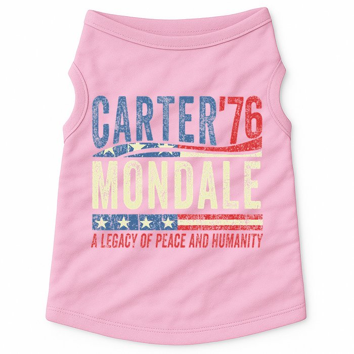 Jimmy Carter Mondale 76 A Legacy Of Peace & Humanity Doggie Tank