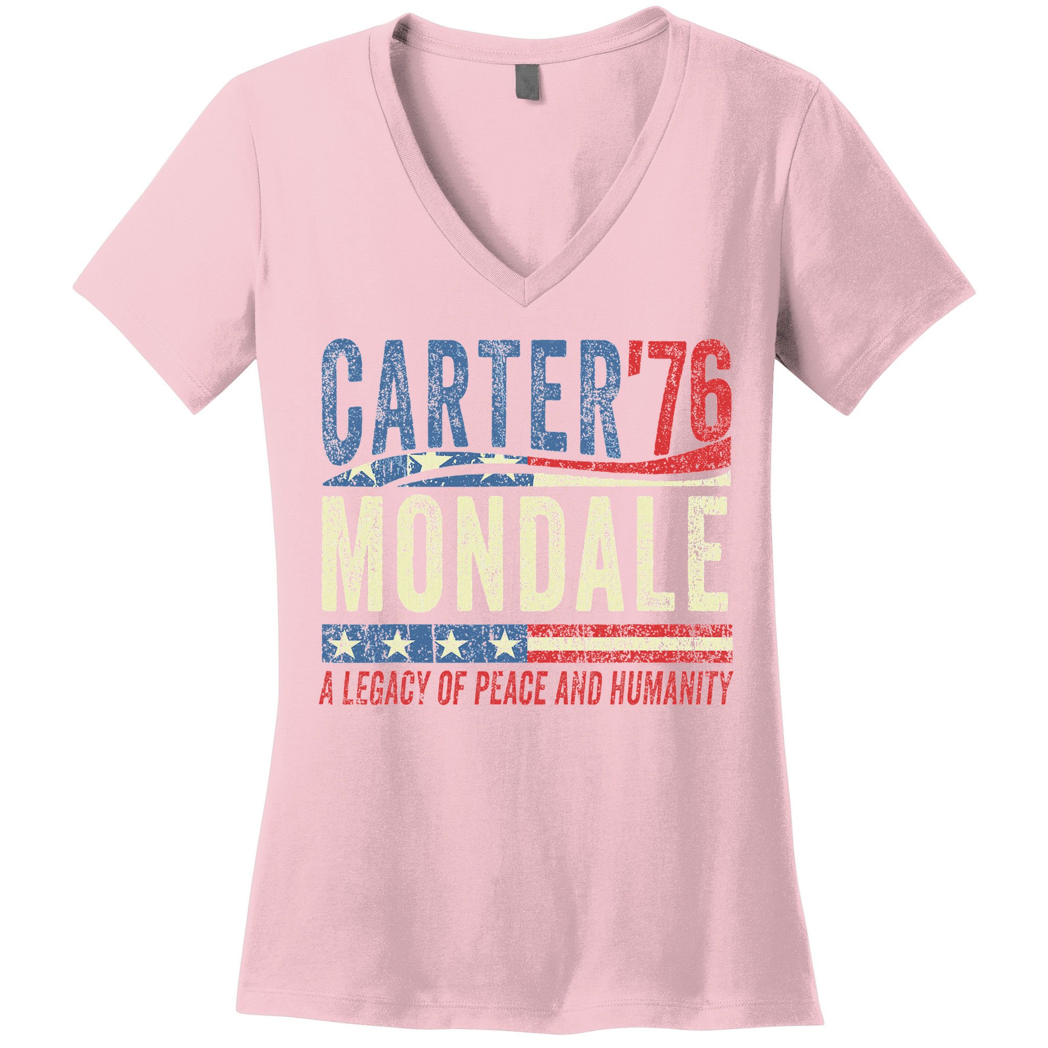 Jimmy Carter Mondale 76 A Legacy Of Peace & Humanity Women's V-Neck T-Shirt