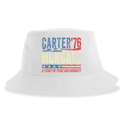 Jimmy Carter Mondale 76 A Legacy Of Peace & Humanity Sustainable Bucket Hat