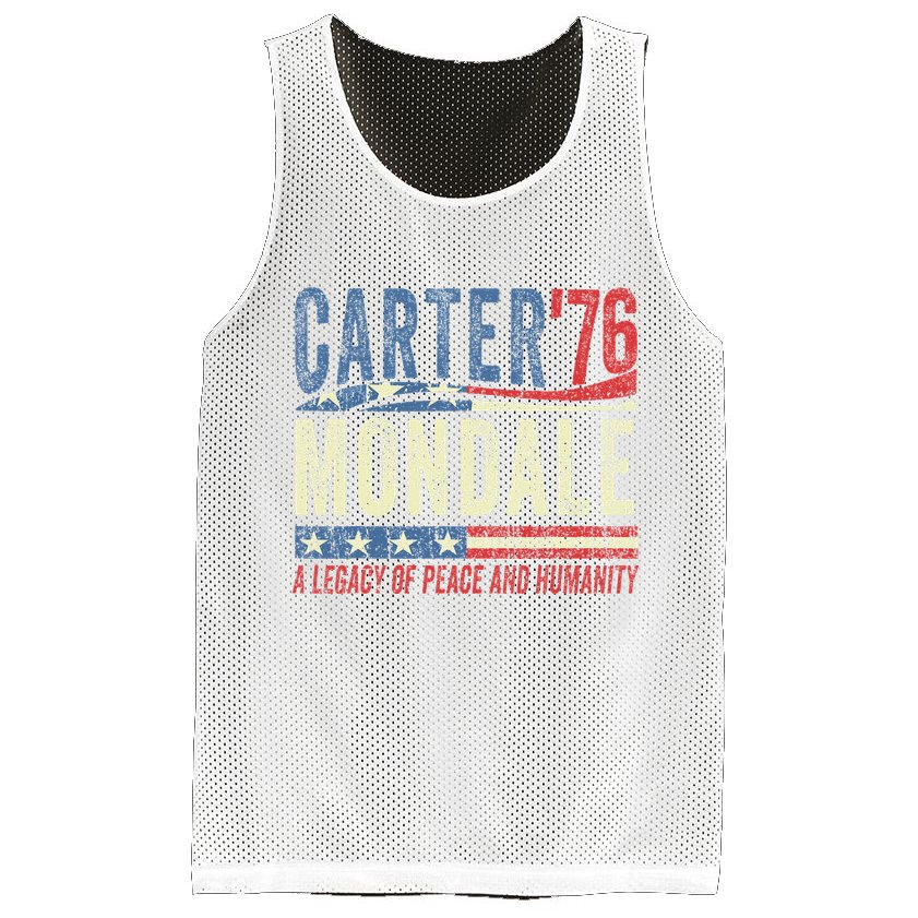 Jimmy Carter Mondale 76 A Legacy Of Peace & Humanity Mesh Reversible Basketball Jersey Tank