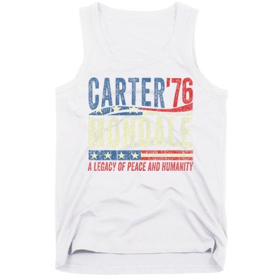 Jimmy Carter Mondale 76 A Legacy Of Peace & Humanity Tank Top