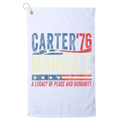 Jimmy Carter Mondale 76 A Legacy Of Peace & Humanity Golf Towel