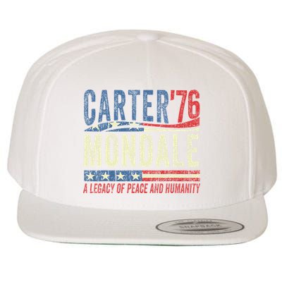 Jimmy Carter Mondale 76 A Legacy Of Peace & Humanity Wool Snapback Cap
