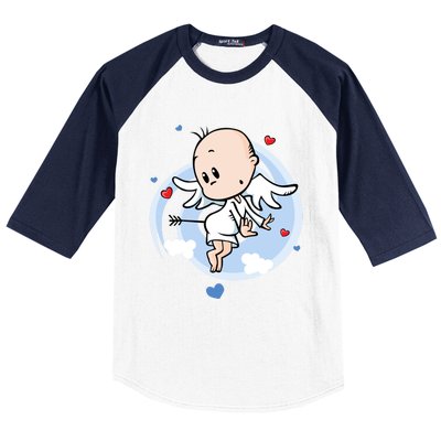 Just Call Me Cupid Retro Arrow Valentine Day Hearts Gift Baseball Sleeve Shirt