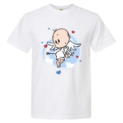 Just Call Me Cupid Retro Arrow Valentine Day Hearts Gift Garment-Dyed Heavyweight T-Shirt