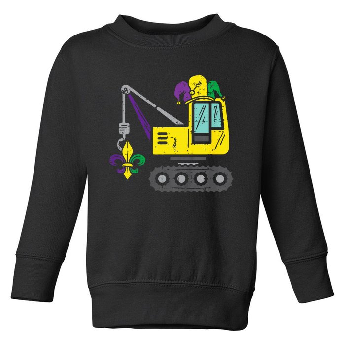 Jester Crane Mardi Gras Cute Toddler Sweatshirt