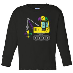 Jester Crane Mardi Gras Cute Toddler Long Sleeve Shirt