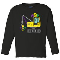 Jester Crane Mardi Gras Cute Toddler Long Sleeve Shirt