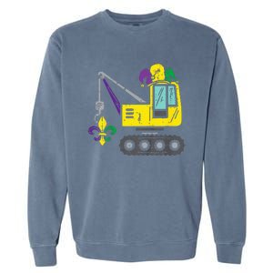 Jester Crane Mardi Gras Cute Garment-Dyed Sweatshirt