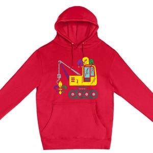 Jester Crane Mardi Gras Cute Premium Pullover Hoodie