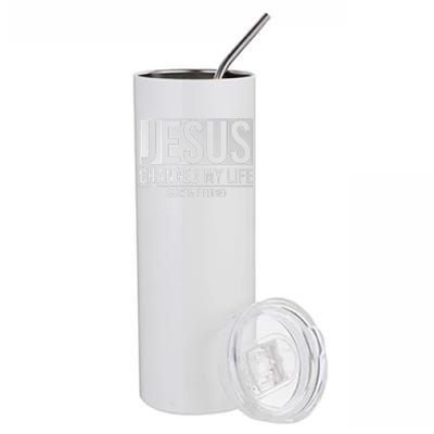 Jesus Changed My Life Ask Me How Jesus Stainless Steel Tumbler