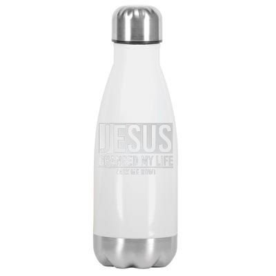 Jesus Changed My Life Ask Me How Jesus Stainless Steel Insulated Water Bottle