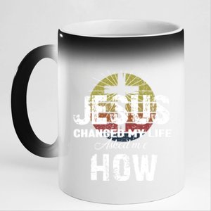 Jesus Changed My Life Asked Me How Christ Devo Jesus Gift 11oz Black Color Changing Mug