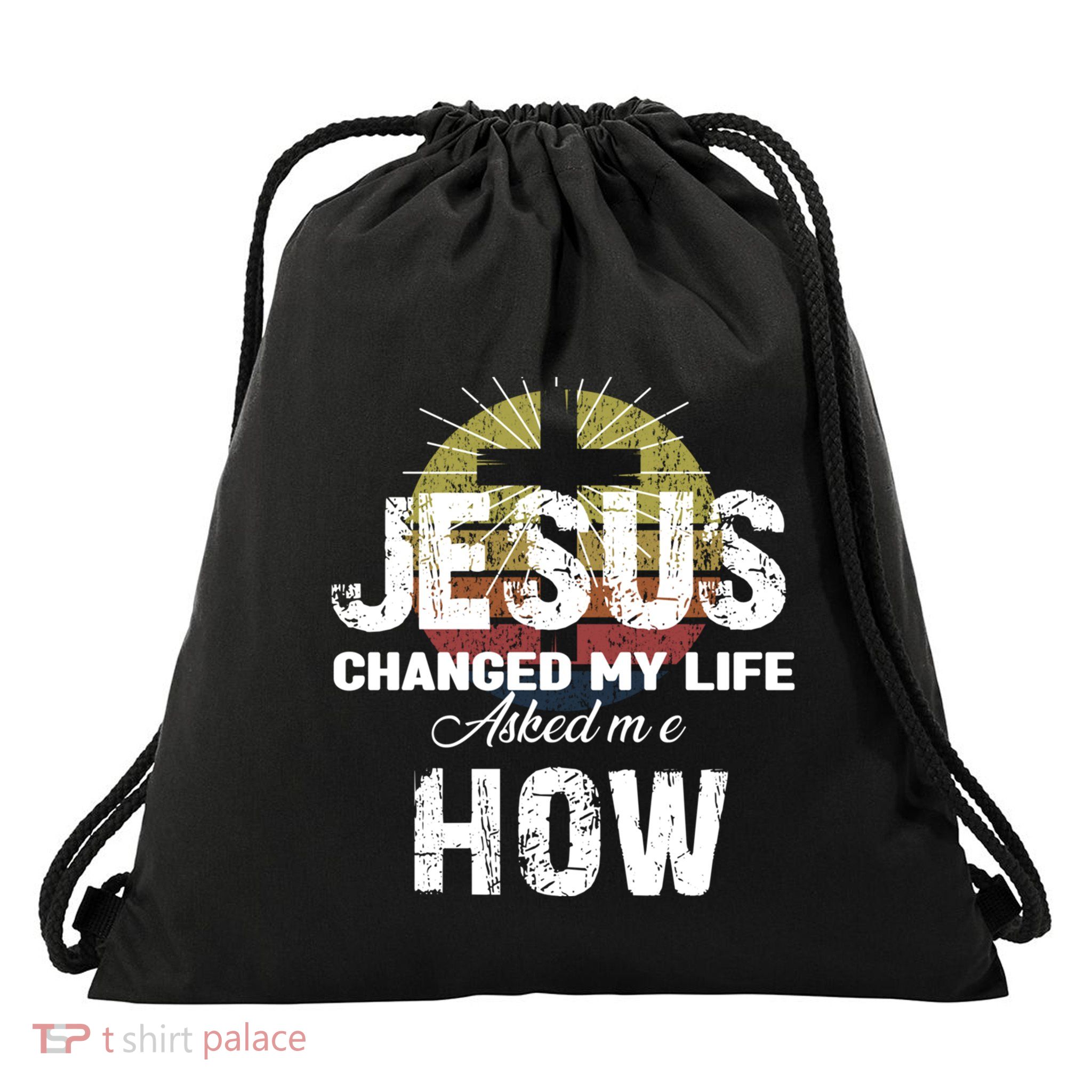 Jesus Changed My Life Asked Me How Christ Devo Jesus Gift Drawstring Bag