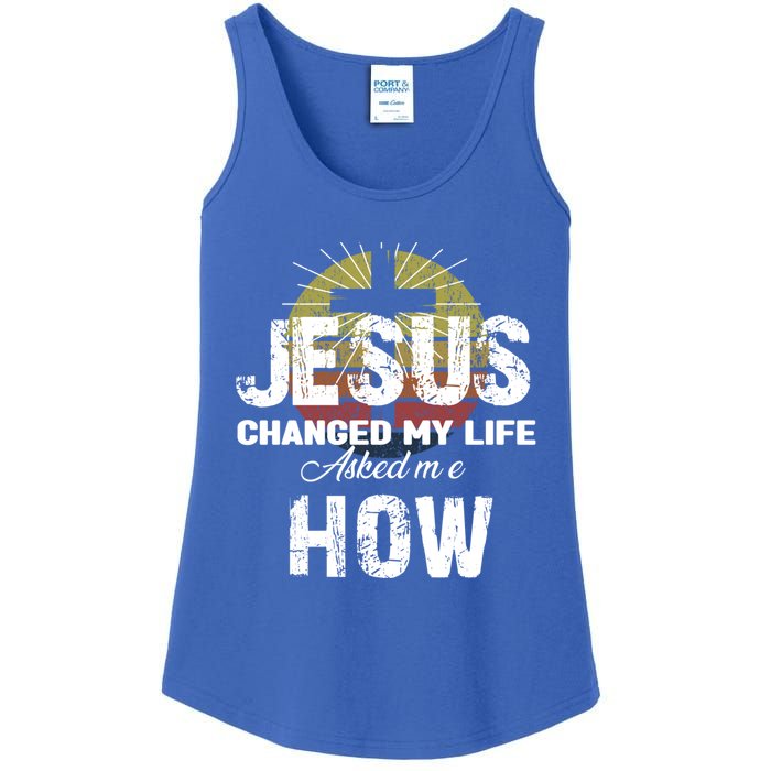 Jesus Changed My Life Asked Me How Christ Devo Jesus Gift Ladies Essential Tank