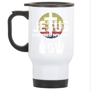 Jesus Changed My Life Asked Me How Christ Devo Jesus Gift Stainless Steel Travel Mug