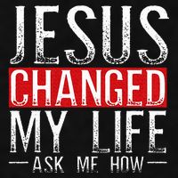 Jesus Changed My Life Ask Me How Christian Christians Ladies PosiCharge Tri-Blend Wicking Tank