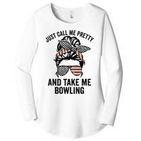 Just Call Me Pretty And Take Me Bowling Funny Mom Bowler Women's Perfect Tri Tunic Long Sleeve Shirt