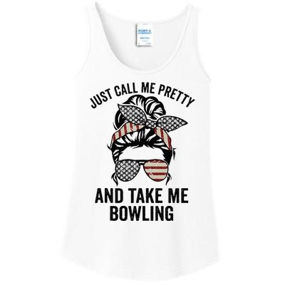 Just Call Me Pretty And Take Me Bowling Funny Mom Bowler Ladies Essential Tank