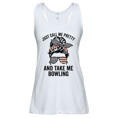 Just Call Me Pretty And Take Me Bowling Funny Mom Bowler Ladies Essential Flowy Tank