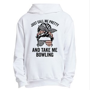 Just Call Me Pretty And Take Me Bowling Funny Mom Bowler Urban Pullover Hoodie