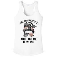 Just Call Me Pretty And Take Me Bowling Funny Mom Bowler Ladies PosiCharge Competitor Racerback Tank