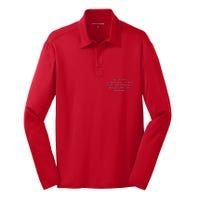 Just Checked My Bank Account Text For Christmas Gifts Funny Silk Touch Performance Long Sleeve Polo