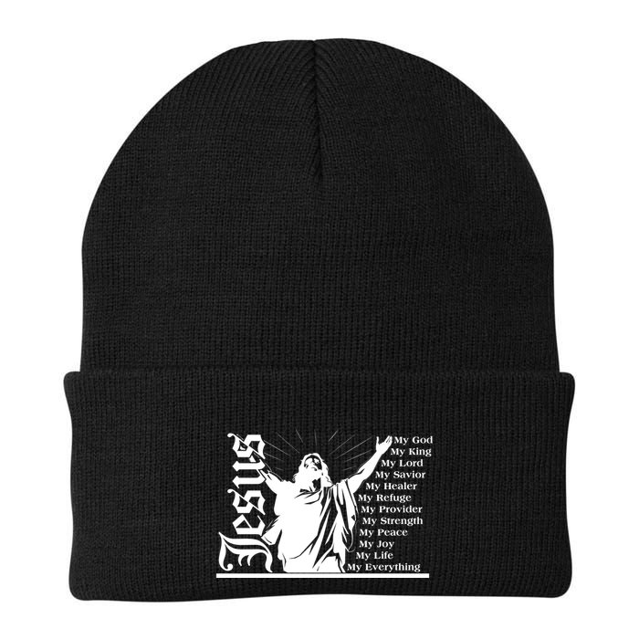 Jesus Christ My God King Lord Savior Strength Prayer Beanie
