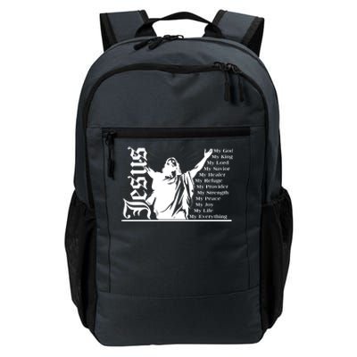 Jesus Christ My God King Lord Savior Strength Prayer Daily Commute Backpack