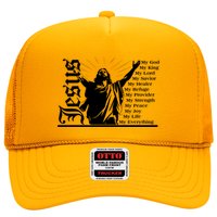 Jesus Christ My God King Lord Savior Strength Prayer Trucker Hat