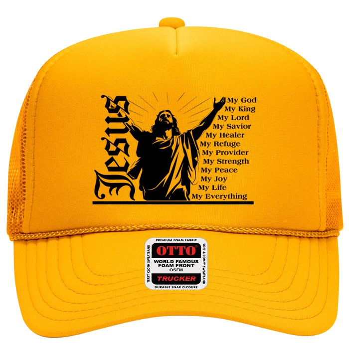 Jesus Christ My God King Lord Savior Strength Prayer Trucker Hat
