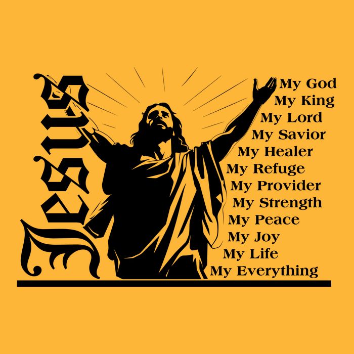 Jesus Christ My God King Lord Savior Strength Prayer Trucker Hat