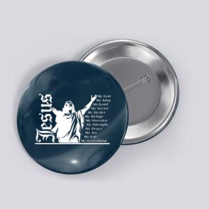 Jesus Christ My God King Lord Savior Strength Prayer Button