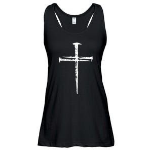 Jesus Christ My Savior Die For My Sins 3 Nails Cross Christian Catholic Ladies Essential Flowy Tank