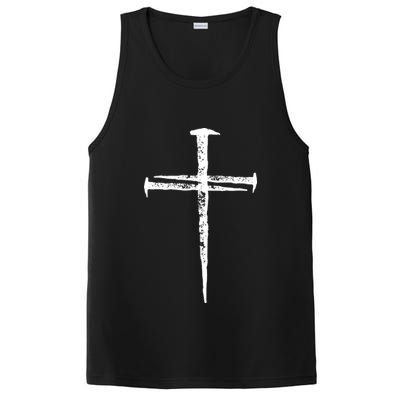 Jesus Christ My Savior Die For My Sins 3 Nails Cross Christian Catholic PosiCharge Competitor Tank