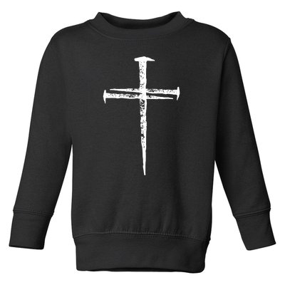 Jesus Christ My Savior Die For My Sins 3 Nails Cross Christian Catholic Toddler Sweatshirt