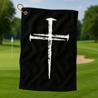 Jesus Christ My Savior Die For My Sins 3 Nails Cross Christian Catholic Golf Towel