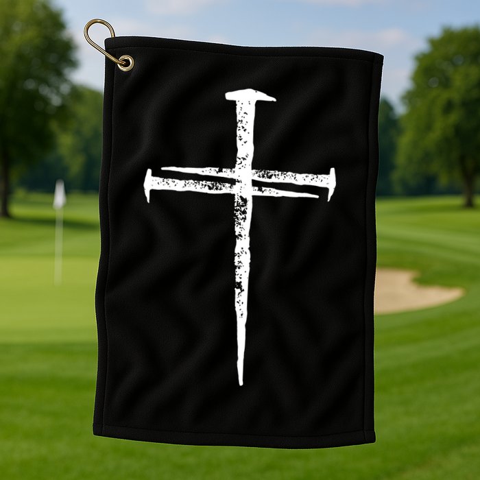 Jesus Christ My Savior Die For My Sins 3 Nails Cross Christian Catholic Golf Towel