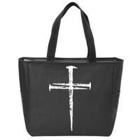 Jesus Christ My Savior Die For My Sins 3 Nails Cross Christian Catholic Zip Tote Bag
