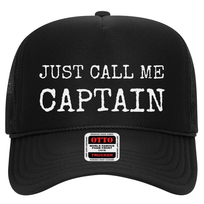 Just Call Me Captain Funny Pilo Trucker Hat