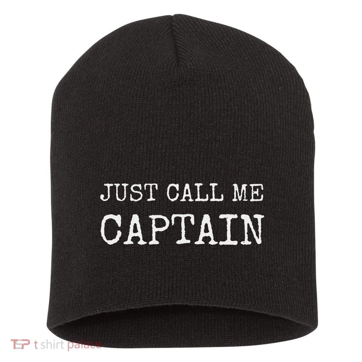 Just Call Me Captain Funny Pilo Short Acrylic Beanie