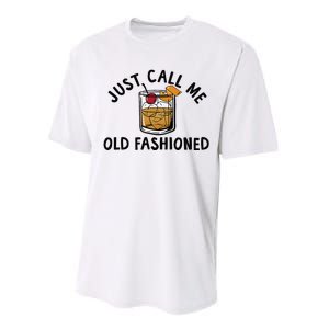 Just Call Me Old Fashioned Funny Cocktail Performance Sprint T-Shirt