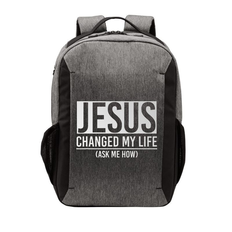 Jesus Changed My Life Ask Me How Jesus Vector Backpack